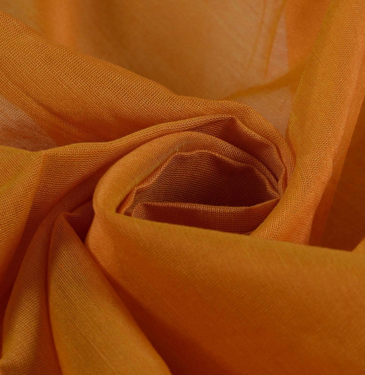 Woven Cotton Blend Indian Long Stole Banaras Ganga Ghat Dupatta Deep Mustard