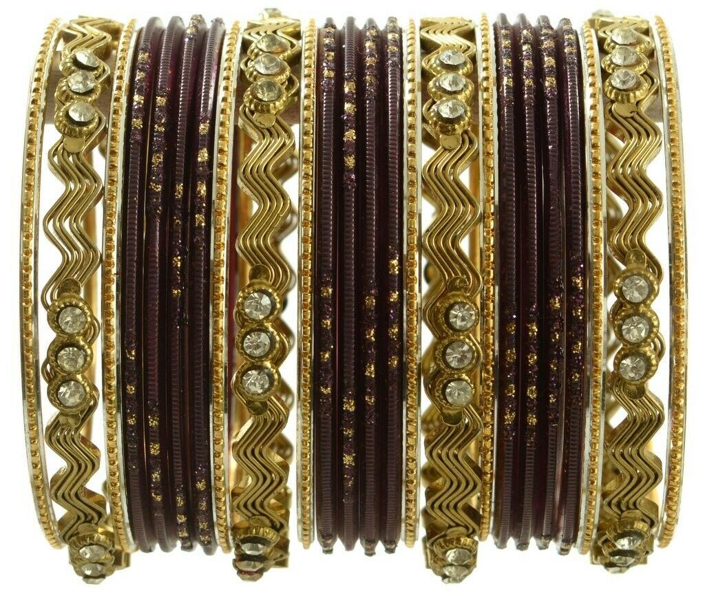 Indian Bangles Set Ethnic Traditional Bracelets Bollywood Bridal Churi 2.6 Burgu