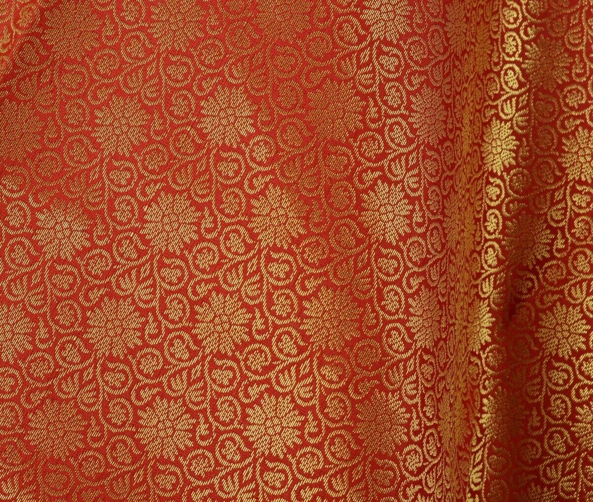 Indian Art Silk Woven Zari Brocade Long Stole Banarasi Dupatta Shawl Maroon