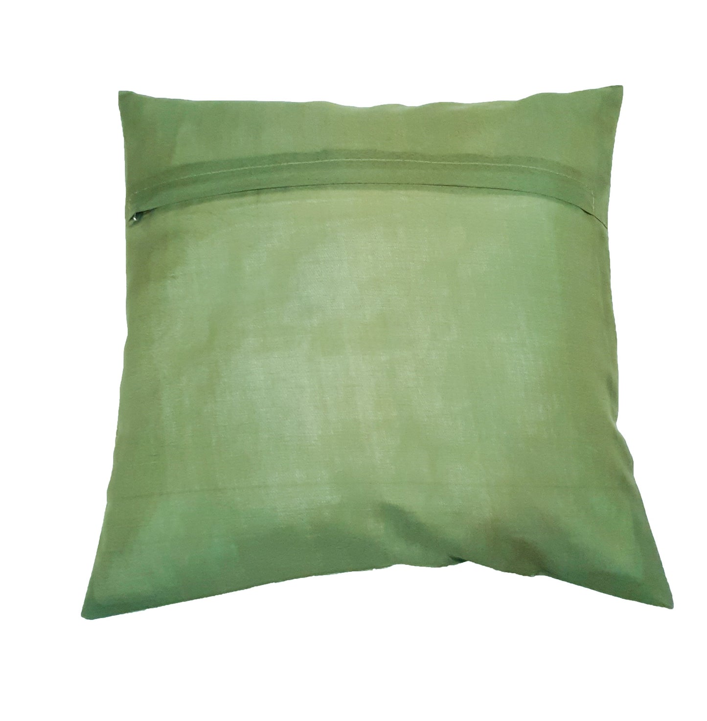 Banarasi Silk Indian Bed Set – Green Cushion & Pillow Covers Woven Zari Brocade