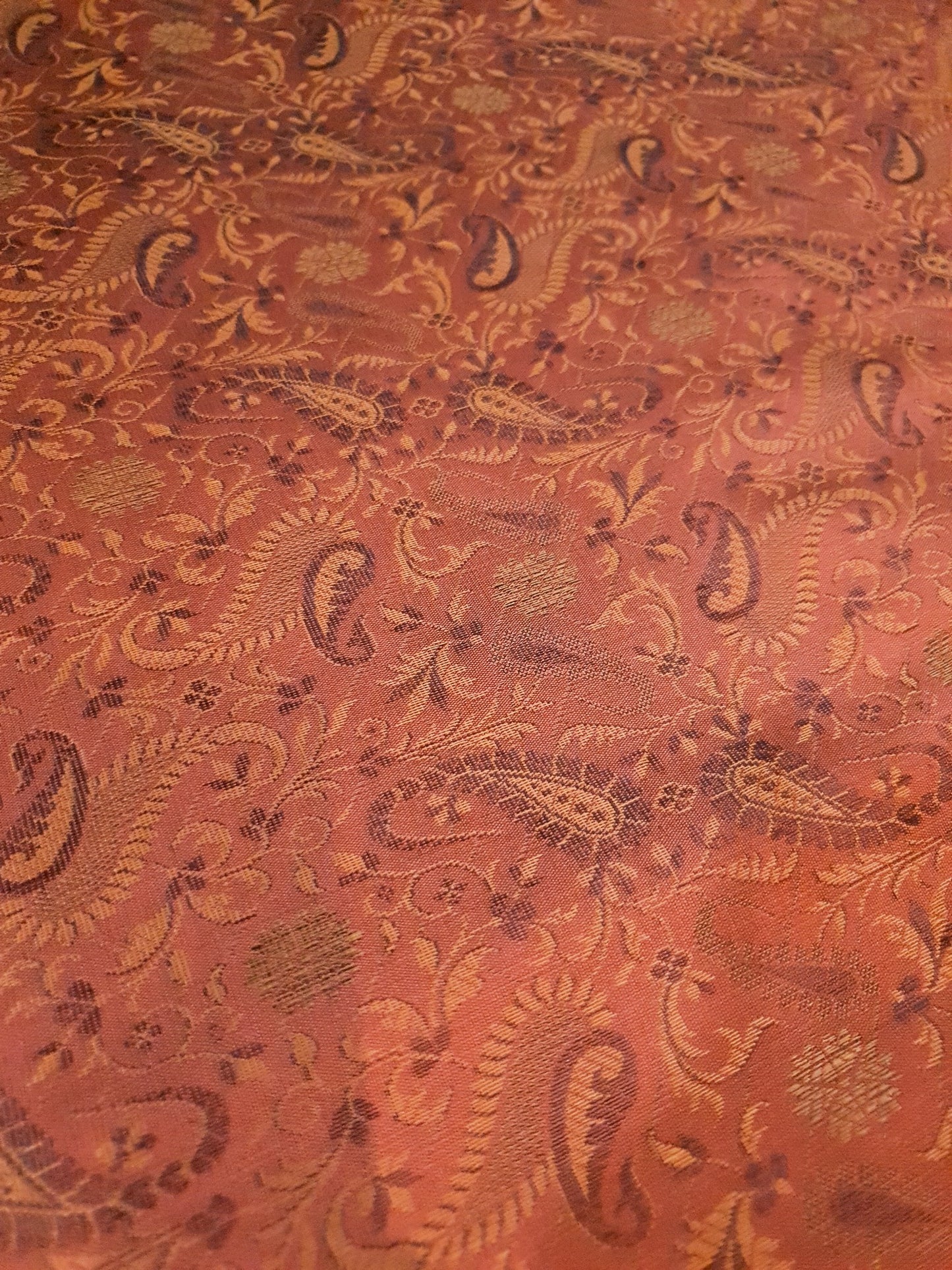 Banarasi Bed Cover Brown Silk Woven Zari Brocade Indian Cushion & Pillow Set