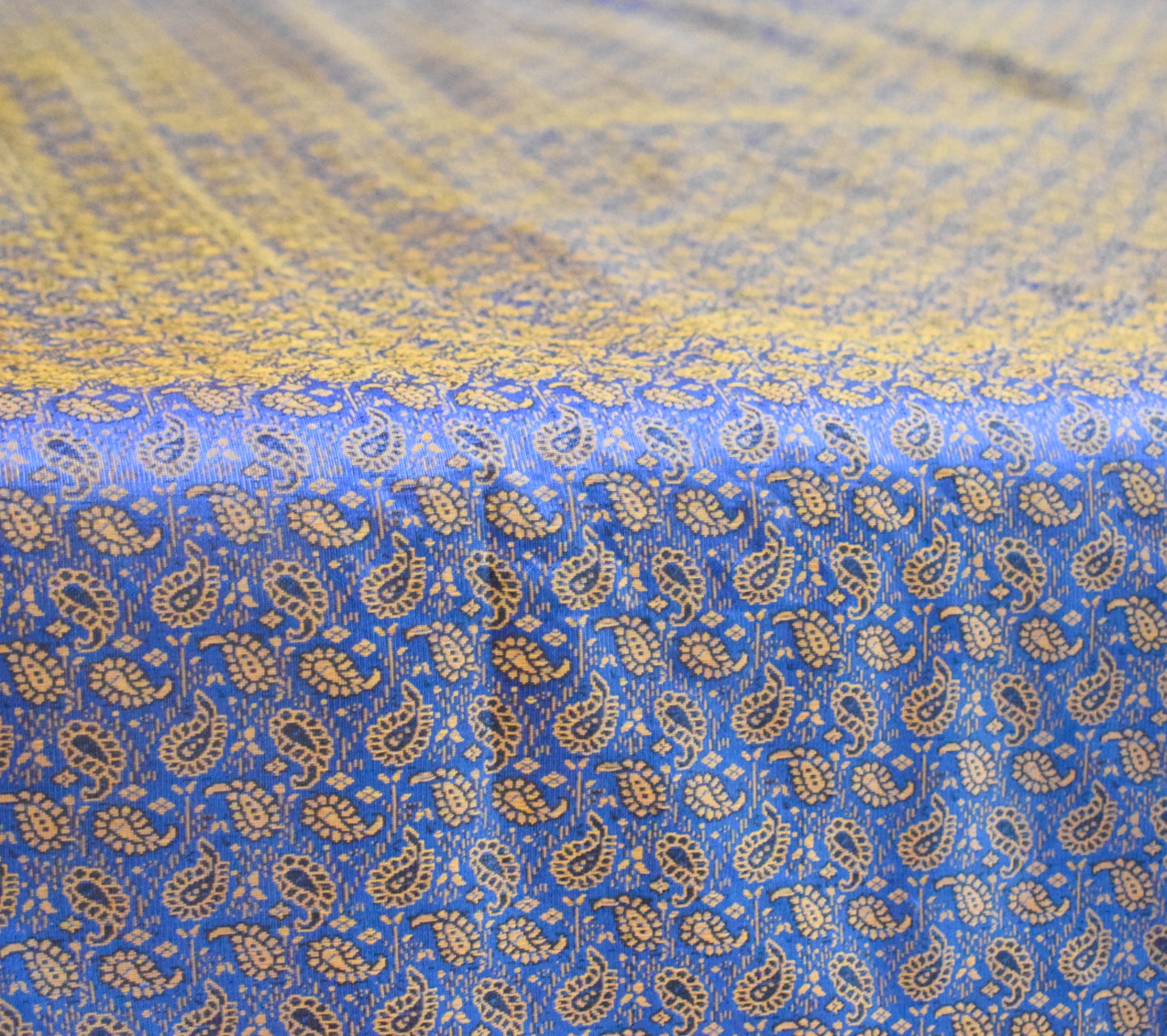 Blue Banarasi Bed, Cushion & Pillow Cover Set Indian Silk & Woven Zari Brocade