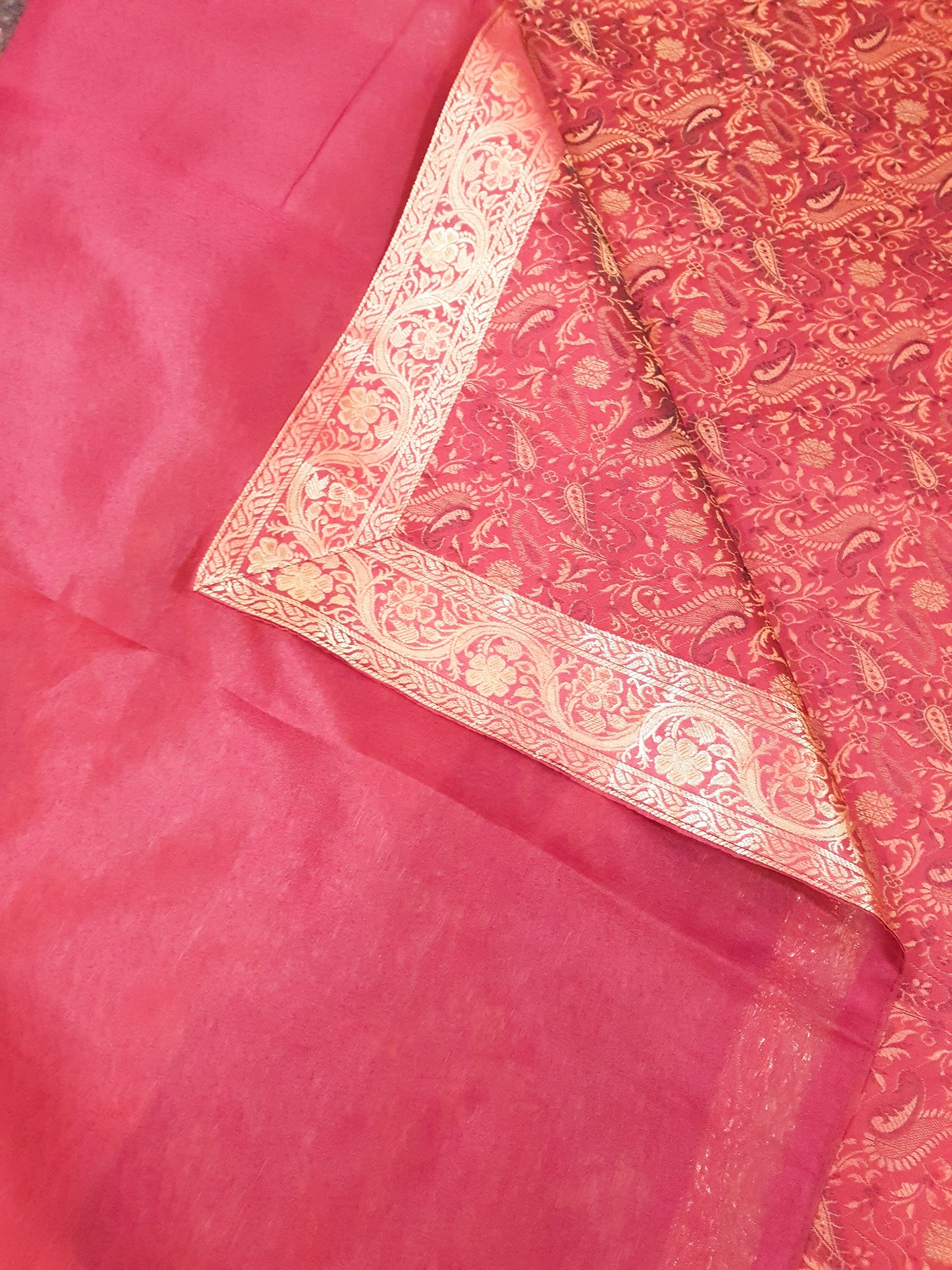 Banarasi Bed Cushion& Pillow Cover Set Art Silk Woven Brocade Maroon Indian Gift