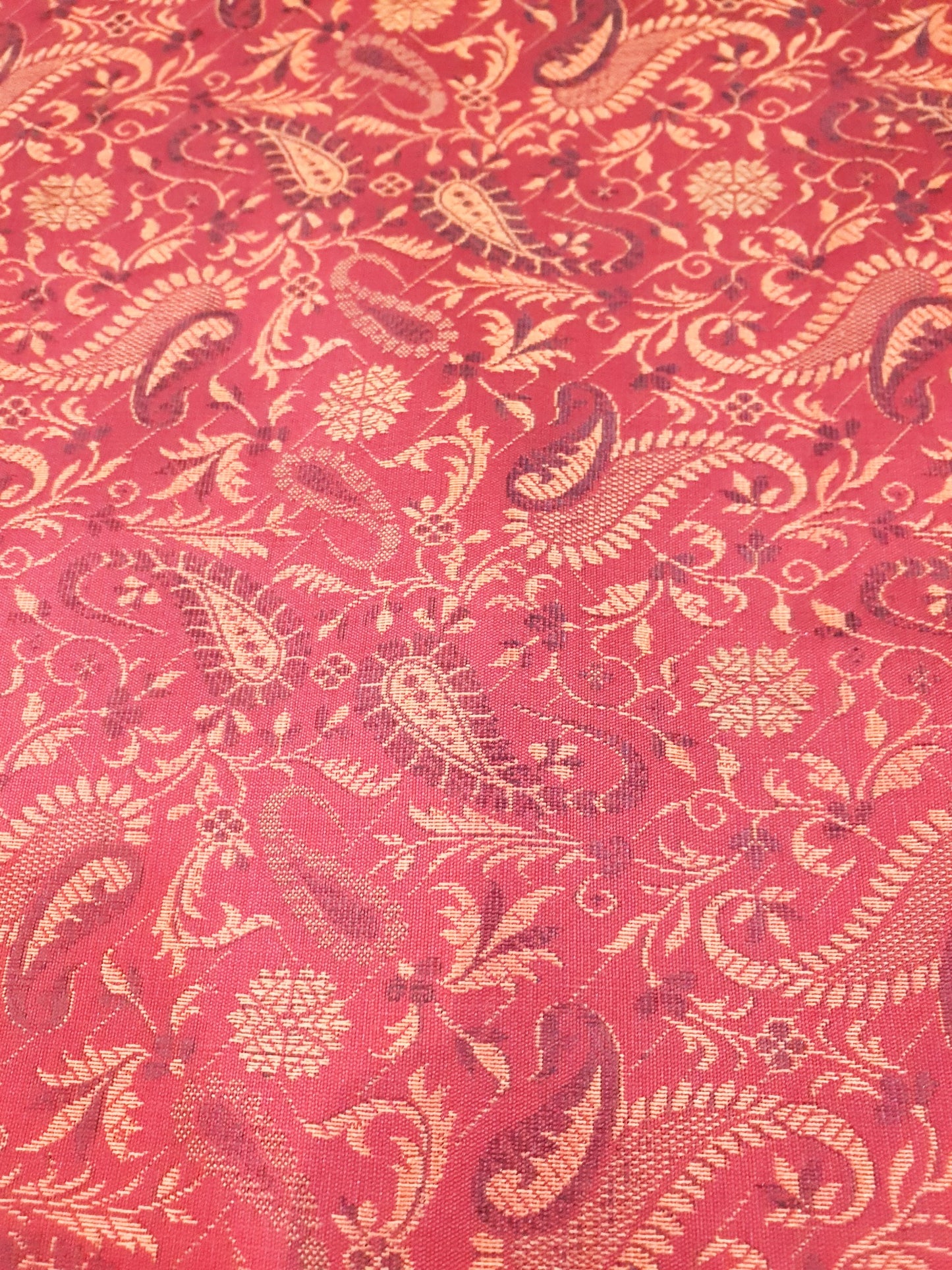 Banarasi Bed Cushion& Pillow Cover Set Art Silk Woven Brocade Maroon Indian Gift