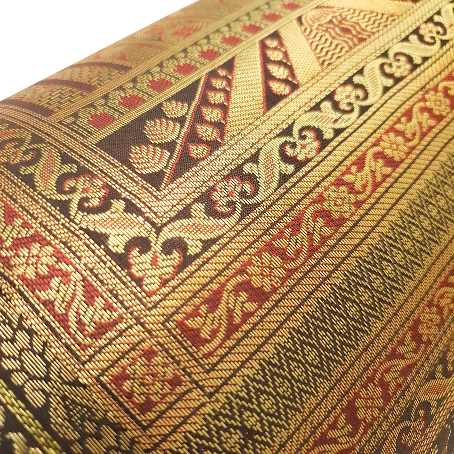 30x15 Inch Bolster Cover Decor Black Taj Mahal Woven Zari Brocade Banarasi Silk
