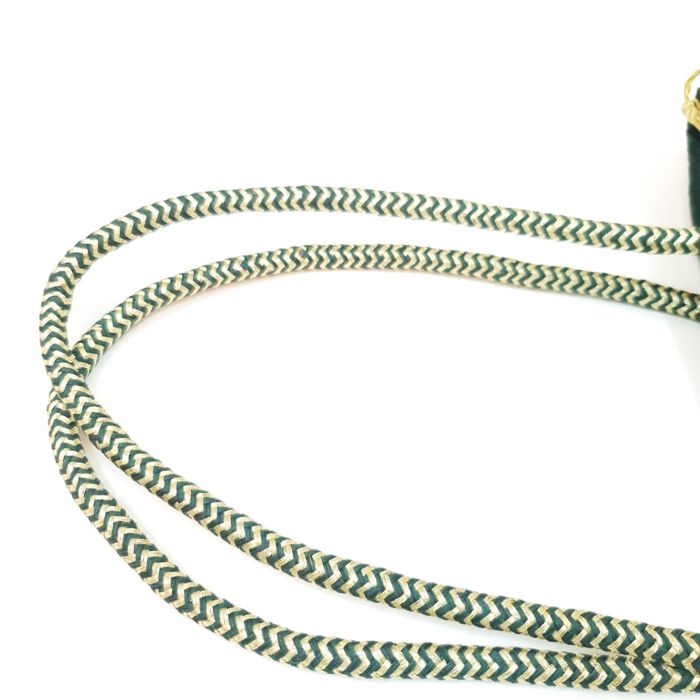 Green Ethnic Hand Bag Banarasi Zari Brocade Golden Tassels in Elephant Motif