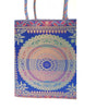 Blue Mandala Handbag Indian Ethnic Woven Zari Brocade Women Shoulder Hand Bag