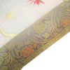 12x12 Inch Cushion Cover Gray Embroidered Banarasi Silk Floral Zari Zari Brocade