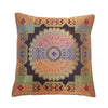 12x12 Inch Cushion Covers Black Indian Banarasi Mandala Woven Zari Brocade Silk