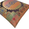 12x12 Inch Cushion Covers Black Indian Banarasi Mandala Woven Zari Brocade Silk