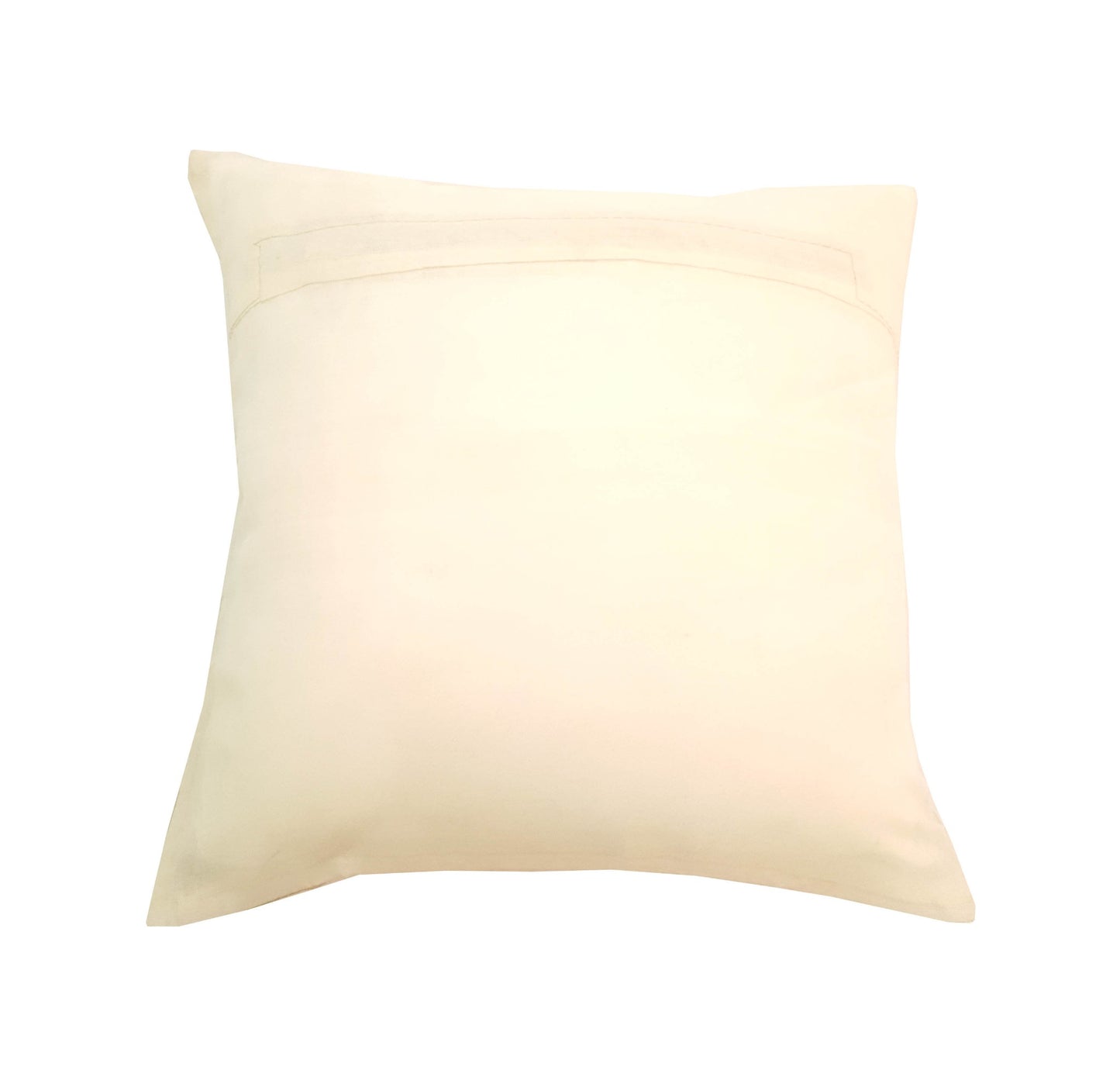 12x12 Inch Indian Woven Zari Brocade Banarasi Silk Floral Cream Cushion Covers
