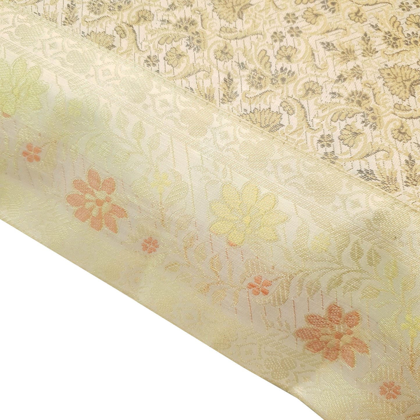 16x16 Inch White Cushion Covers Floral Woven Zari Brocade Banarasi Silk Decor