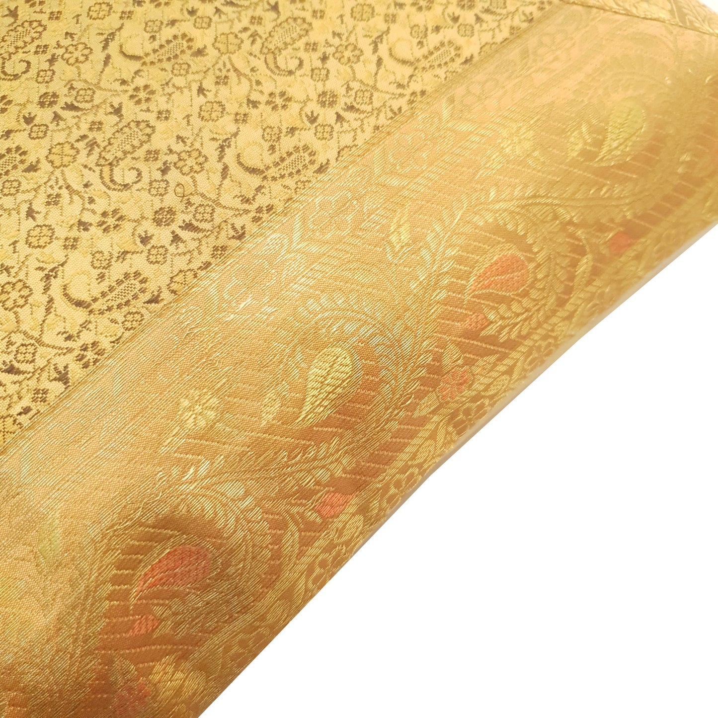 16X16 Inch Banarasi Cushion Covers Zari Brocade Silk Paisley Indian Home Decor