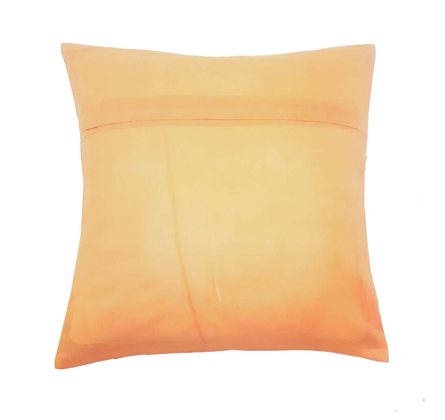 17x17 Inch Mustard Cushion Cover Taj Mahal Woven Zari Brocade Banarasi Silk