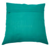 16x16" Banarasi Cushion Cover Woven Brocade Silk Dots Rama Green Indian Gift