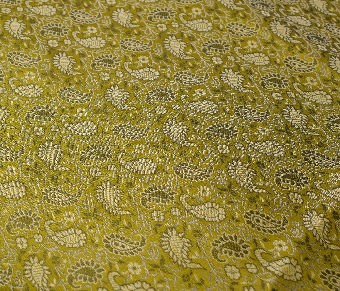 Elegant Green Banarasi Diwan Set Silk Woven Zari Brocade Cushion & Bolster Cover