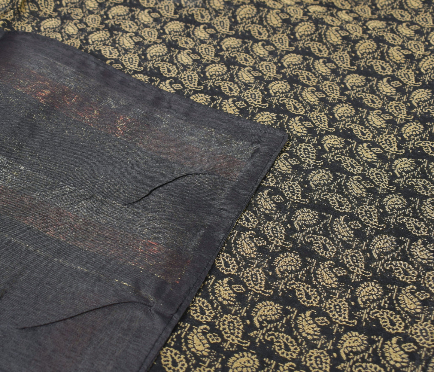 Black Banarasi Diwan Set – Rich Silk Woven Zari Brocade Cushion & Bolster Cover