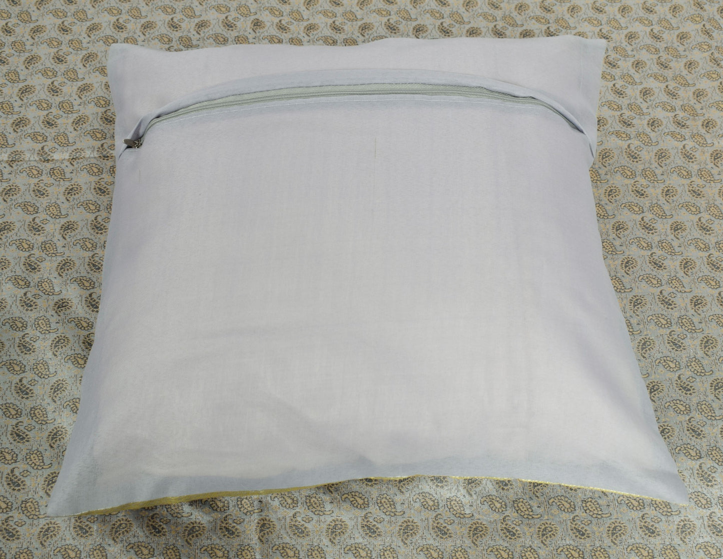 Gray Grace – Banarasi Silk Zari Brocade Diwan Set with Cushions & Bolster Cover