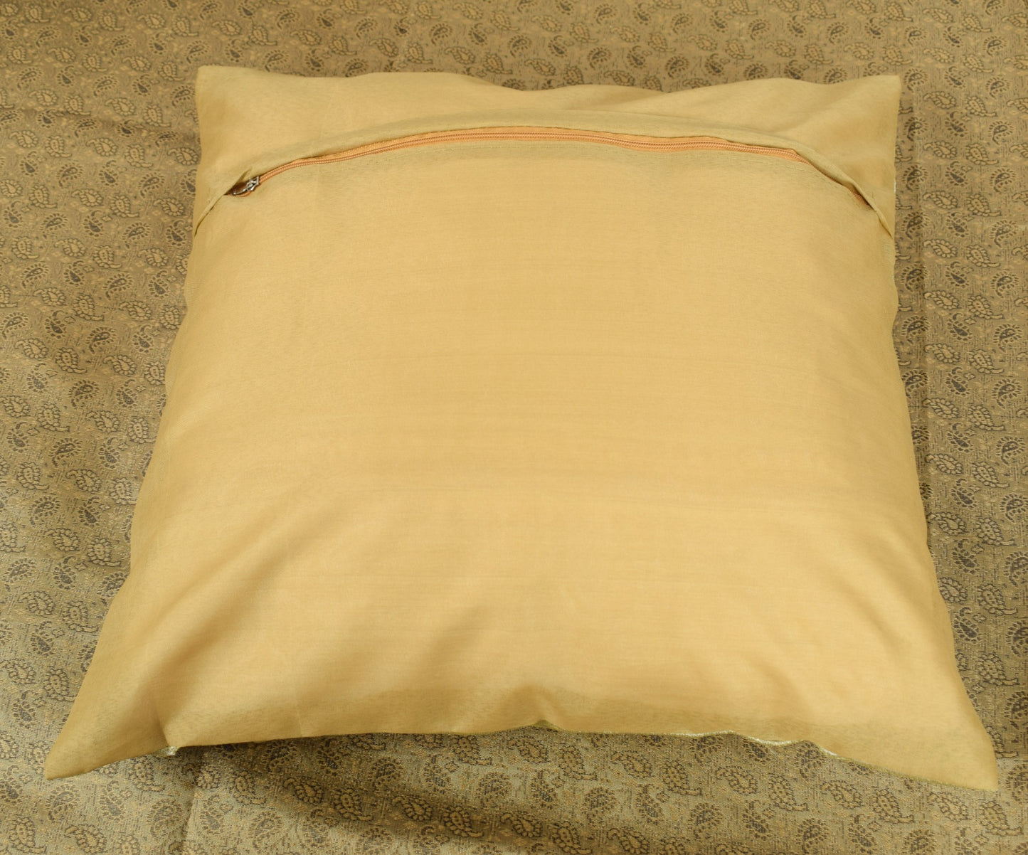 Rich Brown Banarasi Diwan Set – Silk Woven Zari Brocade Cushion & Bolster Cover