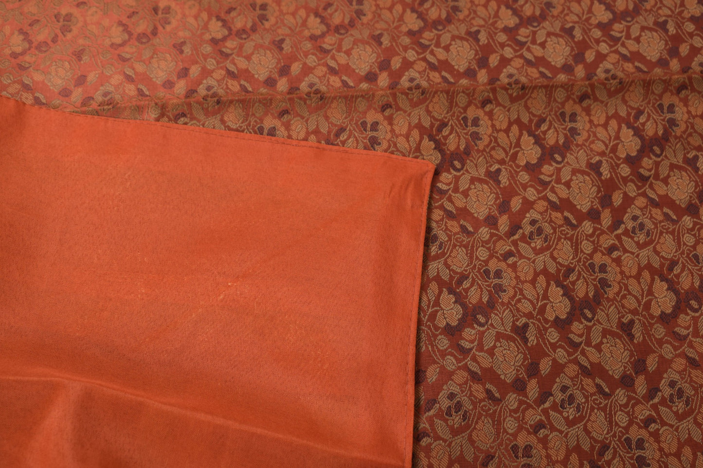 Banarasi Ethnic Diwan Set Brown Silk Woven Zari Brocade Cushion & Bolster Cover