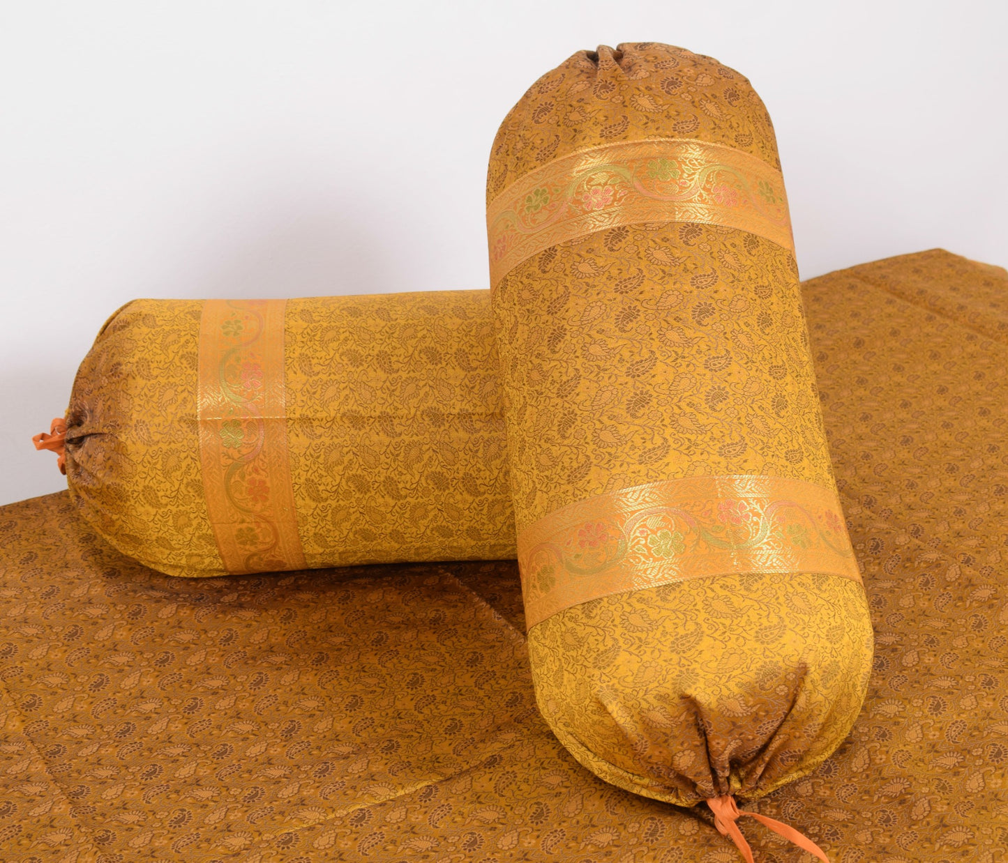 Regal Mustard Banarasi Diwan Set-Featuring Silk Fabric & Intricate Zari Brocade