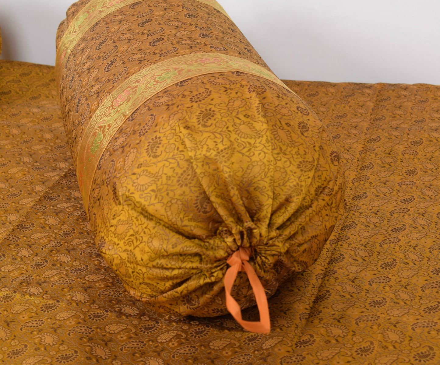Regal Mustard Banarasi Diwan Set-Featuring Silk Fabric & Intricate Zari Brocade