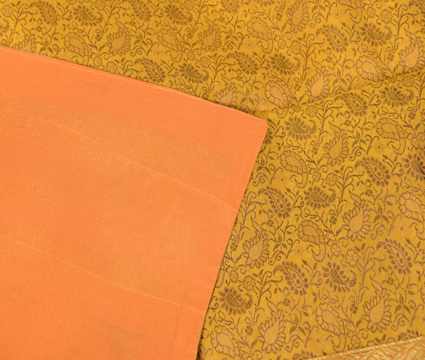 Regal Mustard Banarasi Diwan Set-Featuring Silk Fabric & Intricate Zari Brocade