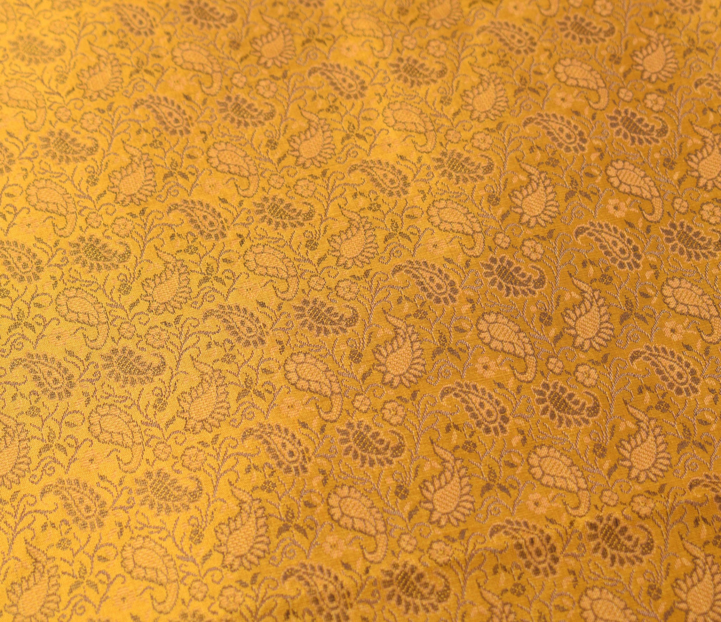 Regal Mustard Banarasi Diwan Set-Featuring Silk Fabric & Intricate Zari Brocade
