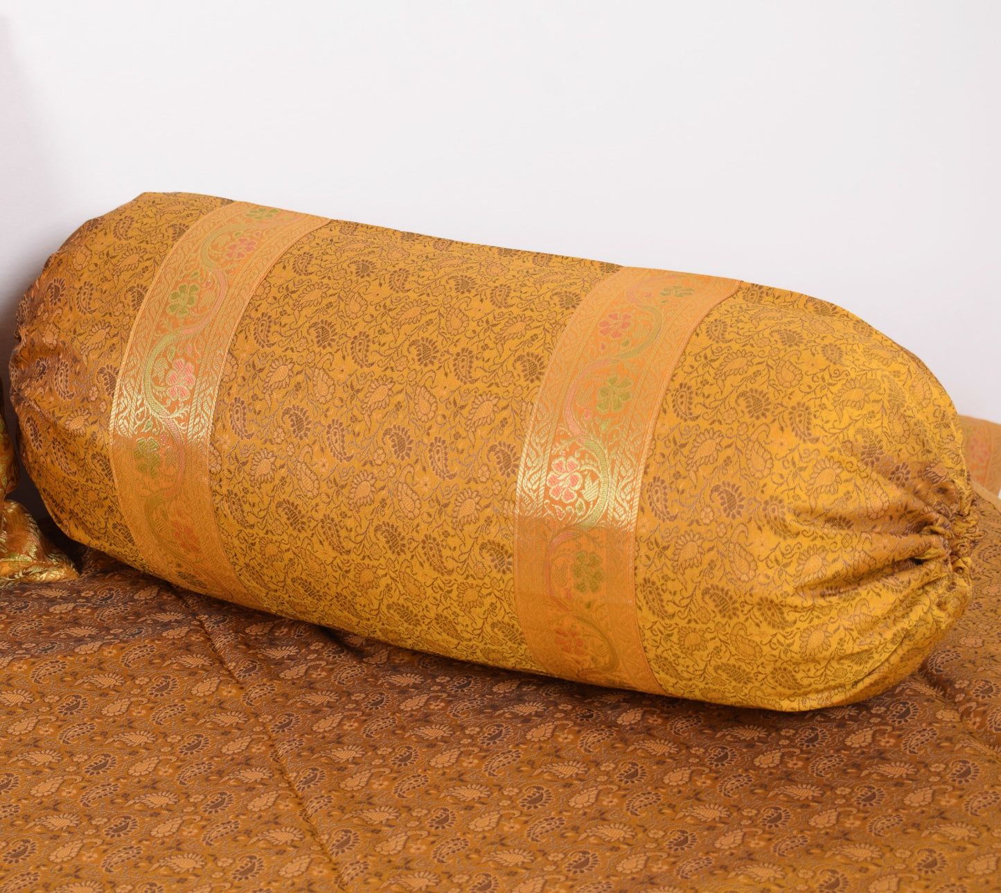 Regal Mustard Banarasi Diwan Set-Featuring Silk Fabric & Intricate Zari Brocade