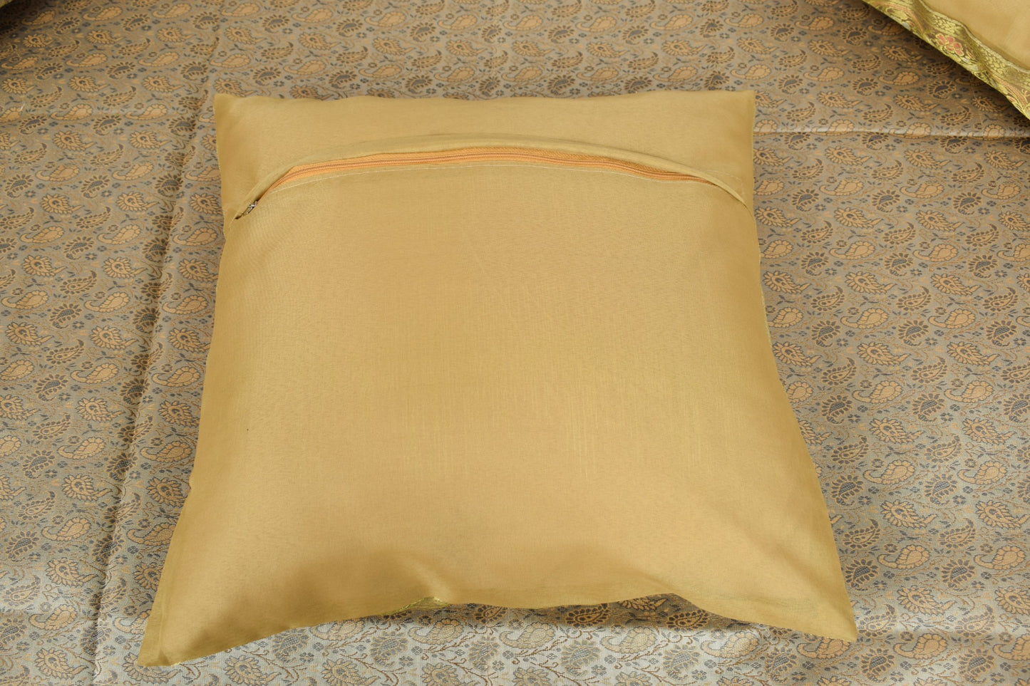 Banarasi Ethnic Diwan Set Cushion & Bolster Cover Silk & Woven Zari Brocade