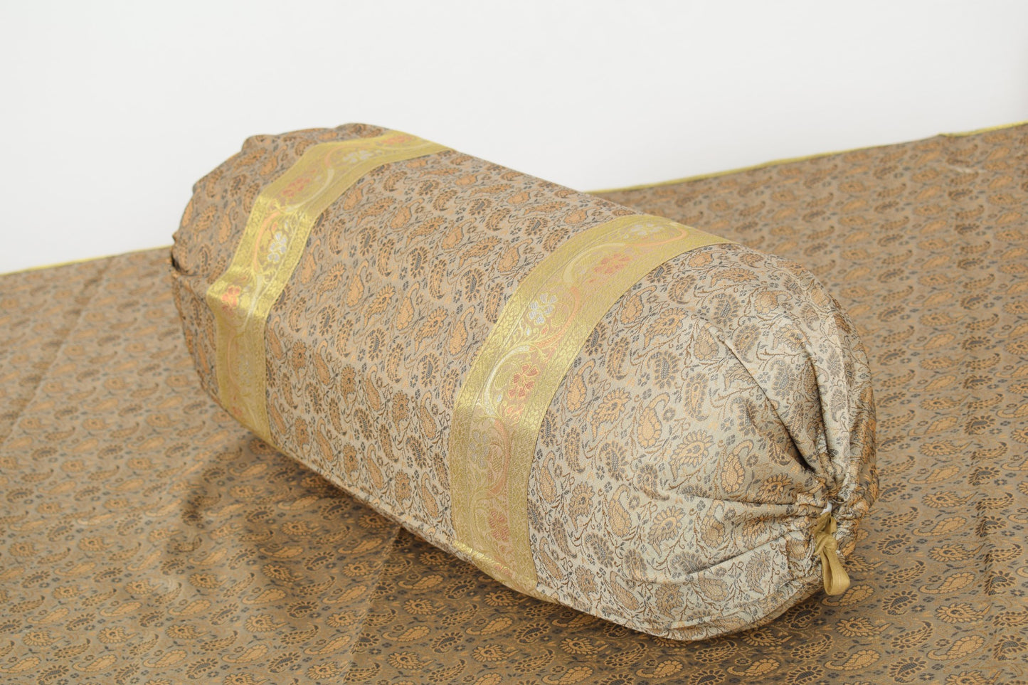 Banarasi Ethnic Diwan Set Cushion & Bolster Cover Silk & Woven Zari Brocade