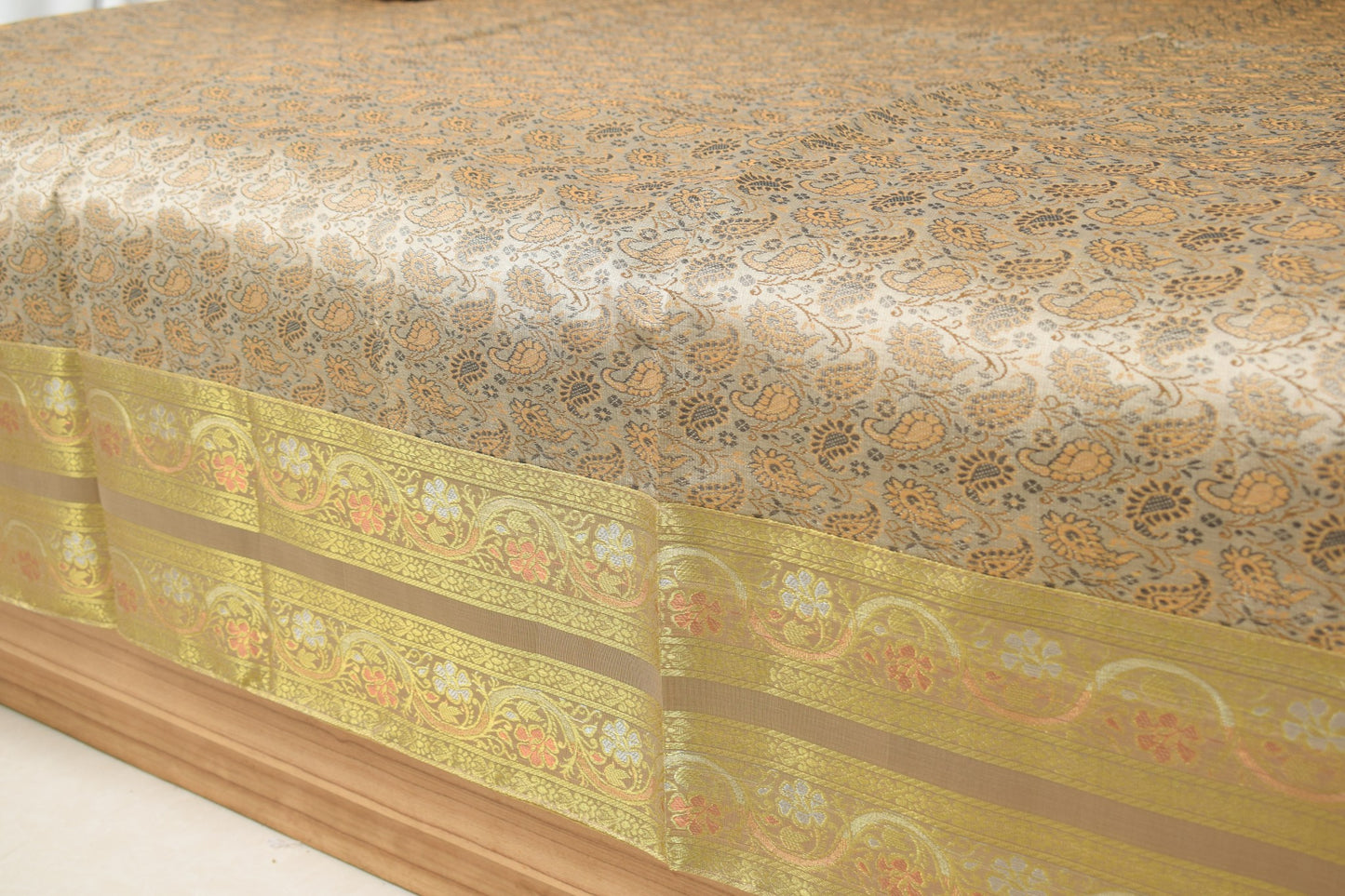 Banarasi Ethnic Diwan Set Cushion & Bolster Cover Silk & Woven Zari Brocade