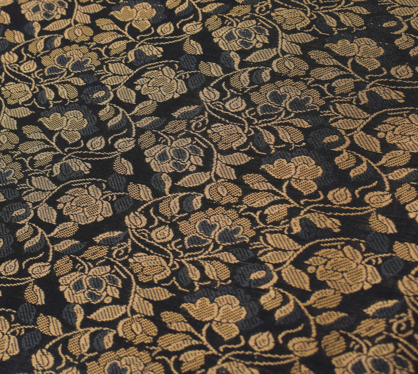 Banarasi Diwan Set Black Silk Zari Brocade Indian Gift Cushion & Bolster Cover
