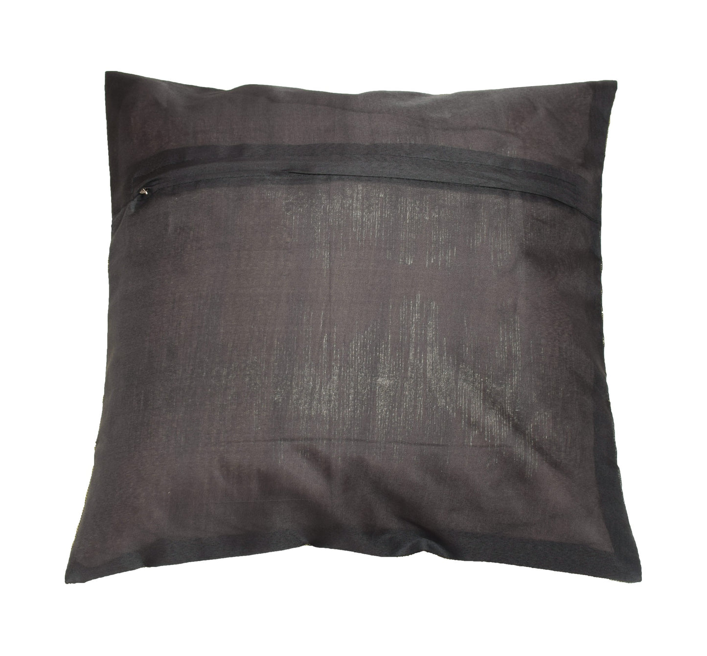 Banarasi Diwan Set Black Silk Zari Brocade Indian Gift Cushion & Bolster Cover