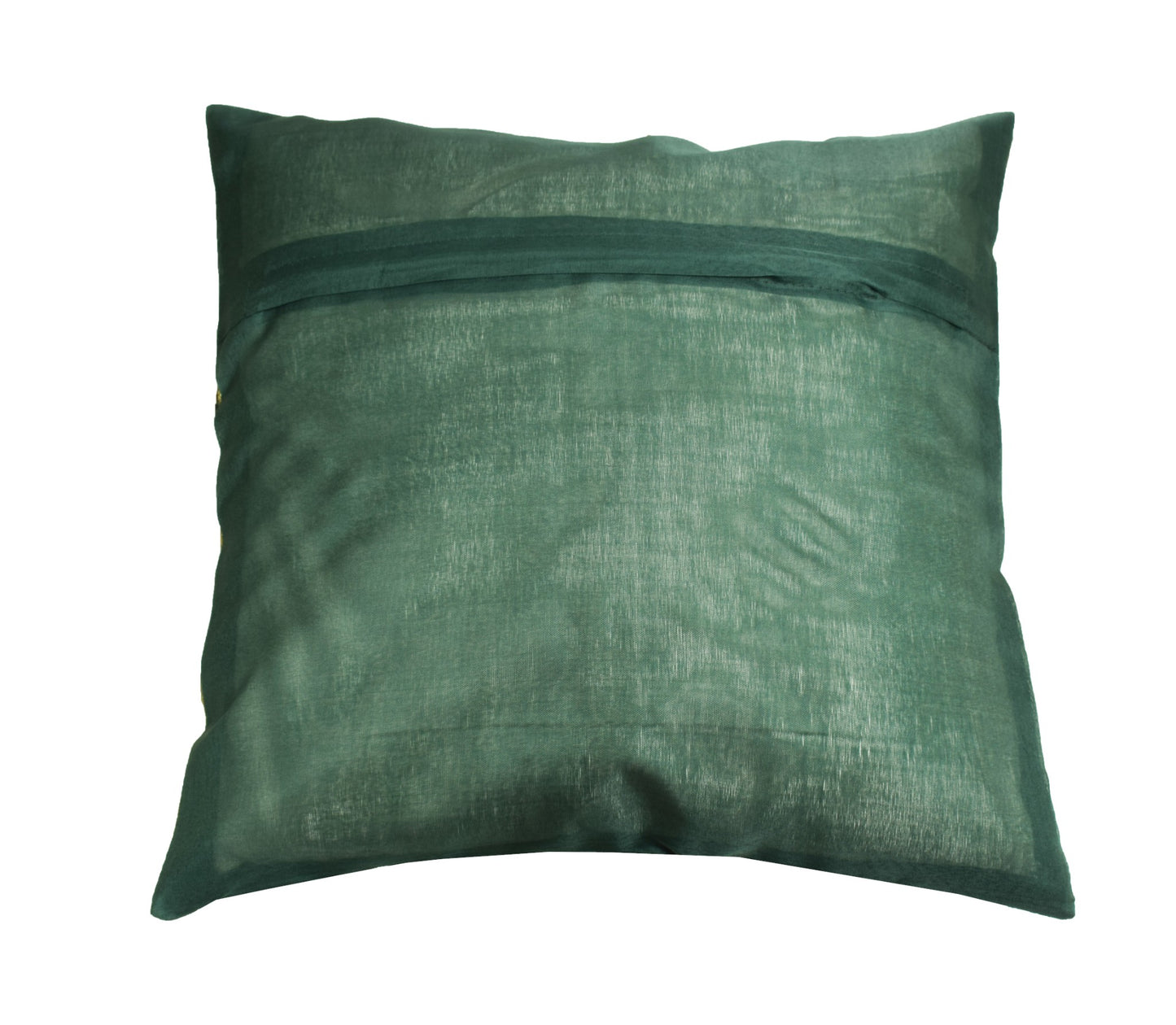 Banarasi Diwan Set Dark Green Silk Zari Brocade Indian Cushion & Bolster Cover