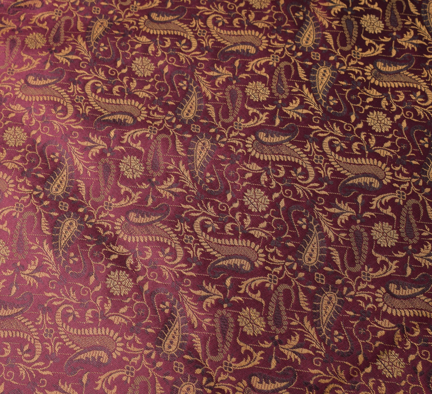 Wine Grace Diwan Set– Banarasi Silk Zari Brocade Indian Cushions & Bolster Cover