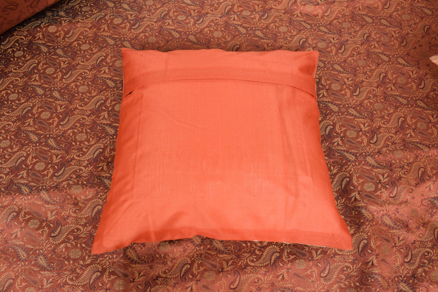 Brown Grace Diwan Set Banarasi Silk Zari Brocade Indian Cushions & Bolster Cover