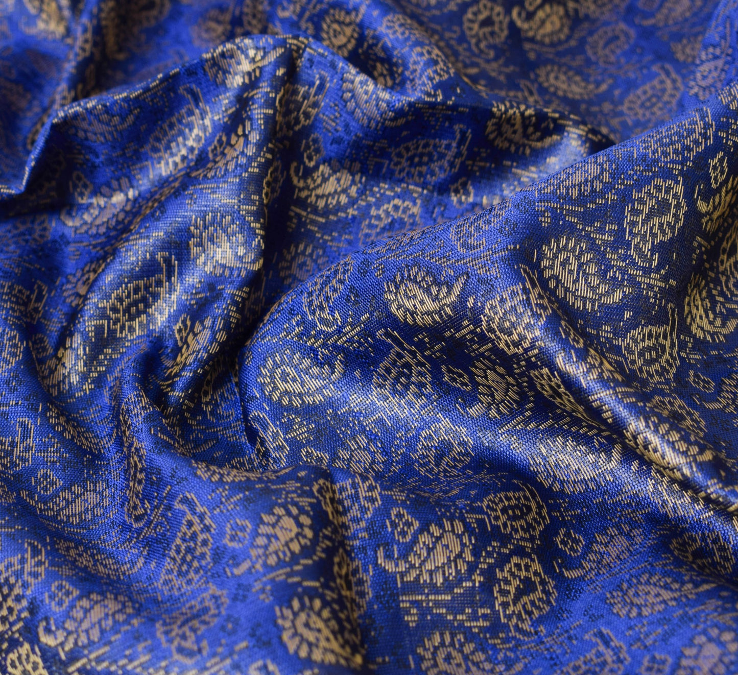 Banarasi Blue Diwan Set Cushion & Bolster Cover Silk & Woven Zari Brocade