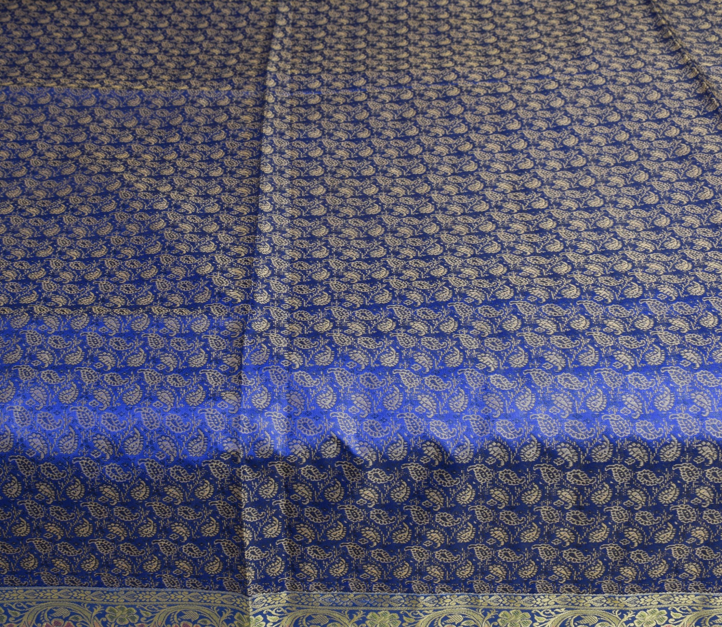 Banarasi Blue Diwan Set Cushion & Bolster Cover Silk & Woven Zari Brocade