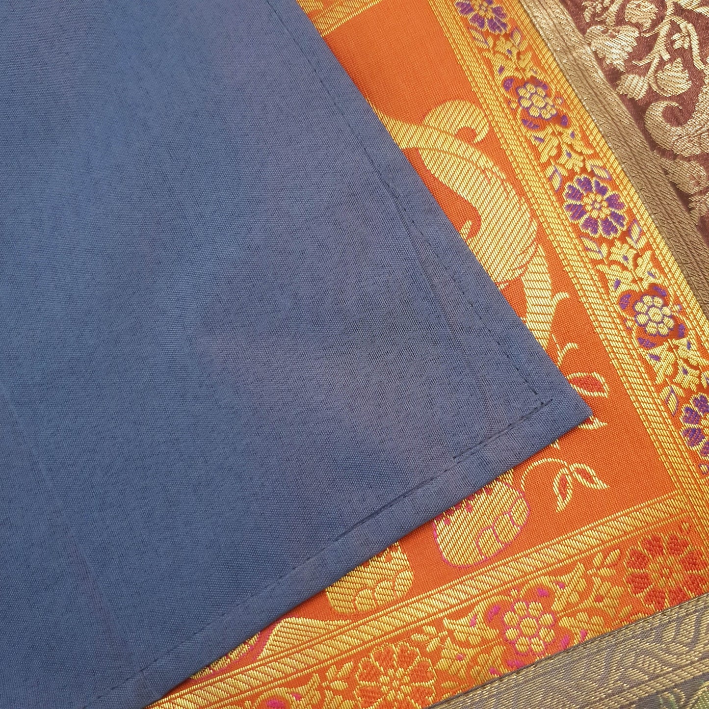 Dining Table Runner Elephnat Woven Zari Brocade Decor Banarasi Cover Multi Color