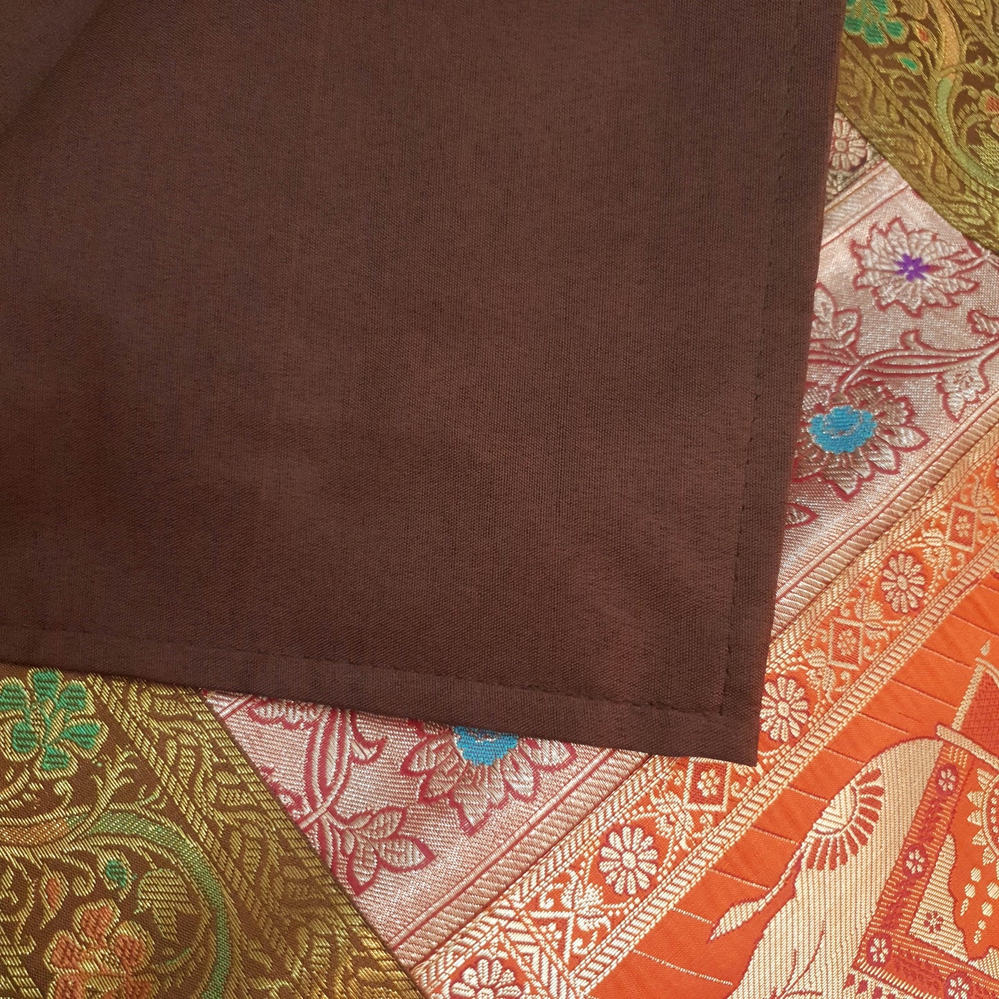 Dining Table Runner Elephant Woven Zari Brocade Banarasi Decor Cover Multi Color