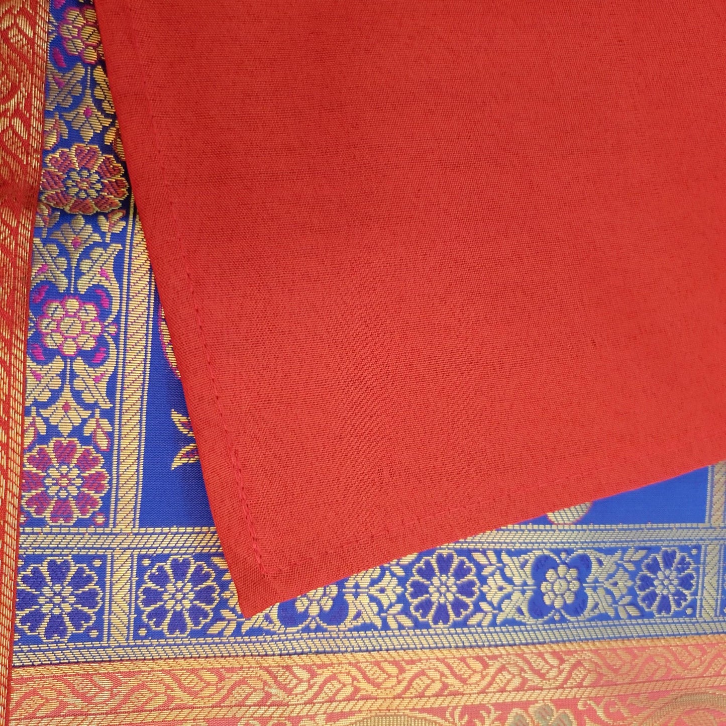 Dining Table Runner Woven Mandala Zari Brocade Banarasi Cover Decor Multi Color