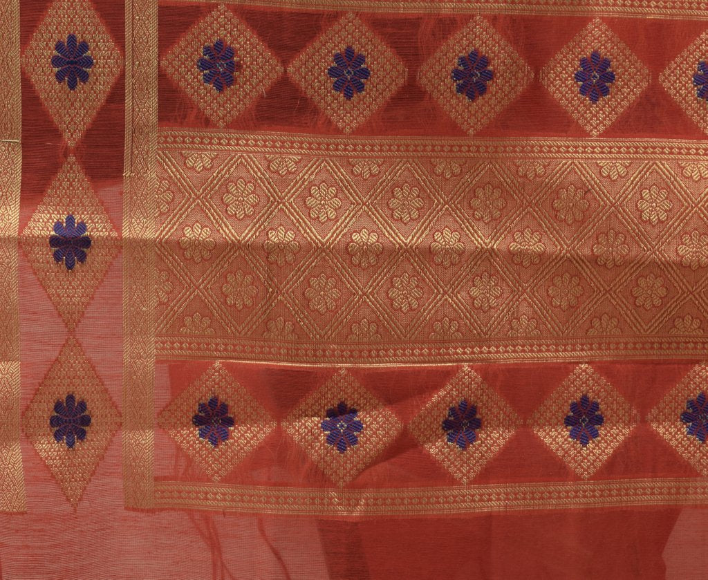 Indian Banarasi Dupatta Indian Art Silk Woven Zari Brocade Long Stole Scarves
