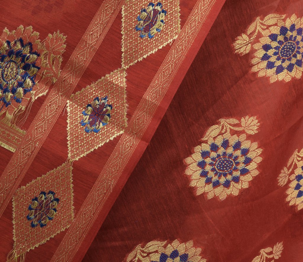 Indian Banarasi Dupatta Indian Art Silk Woven Zari Brocade Long Stole Scarves