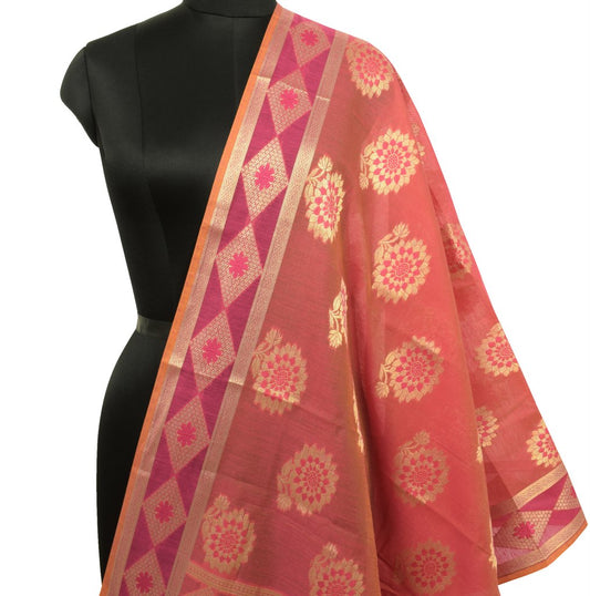 Indian Banarasi Dupatta Indian Art Silk Woven Zari Brocade Long Stole Scarves