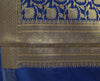 Blue Banarasi Dupatta Indian Art Silk Woven Zari Brocade Long Stole Scarves Wrap