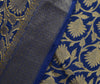 Blue Banarasi Dupatta Indian Art Silk Woven Zari Brocade Long Stole Scarves Wrap