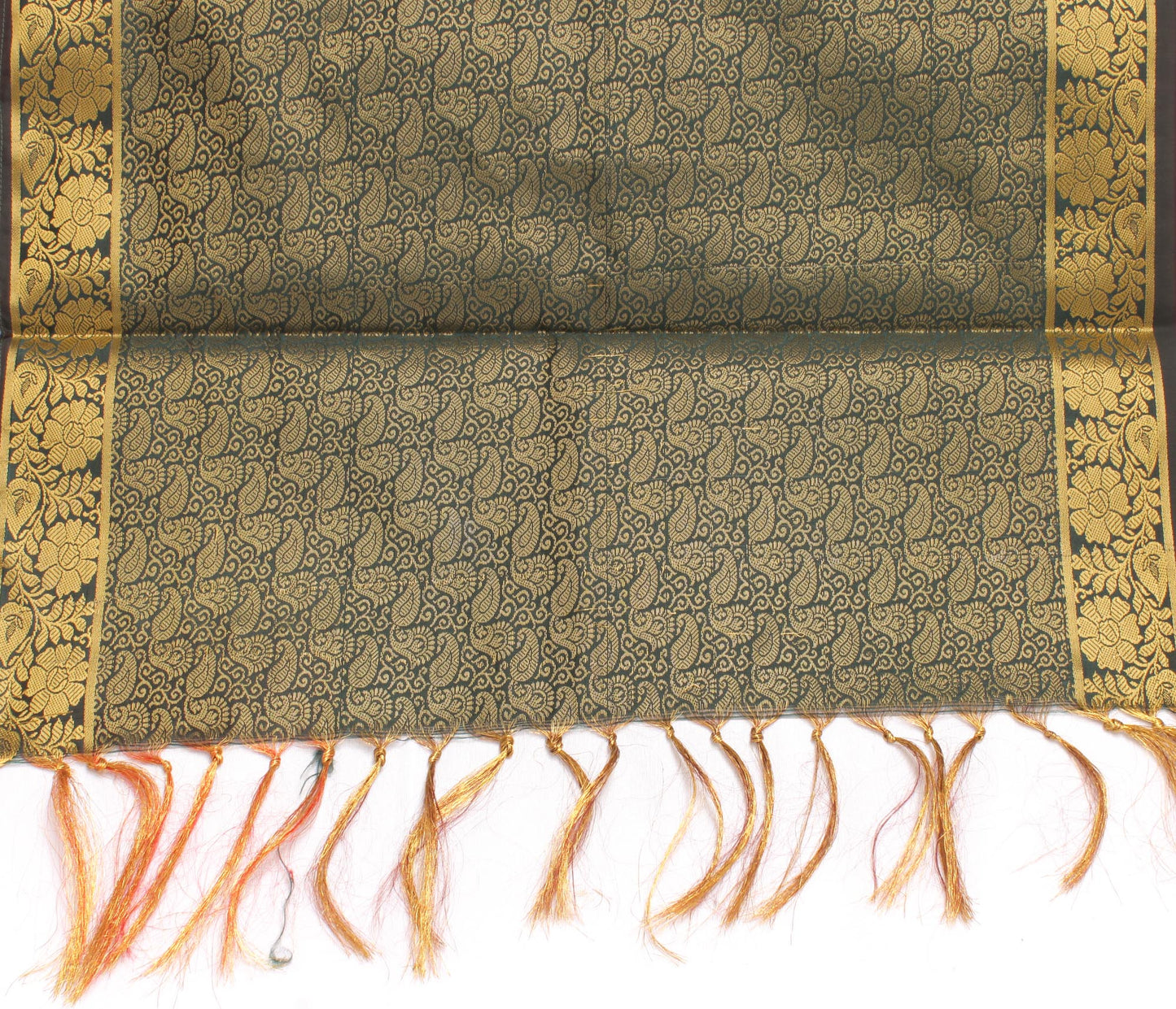 Black Banarasi Dupatta Indian Art Silk Woven Zari Brocade Long Stole Scarves