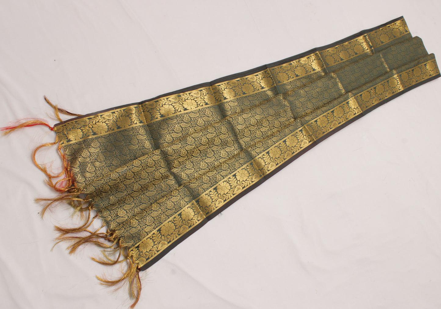 Black Banarasi Dupatta Indian Art Silk Woven Zari Brocade Long Stole Scarves