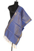 Blue Banarasi Dupatta Indian Art Silk Woven Zari Brocade Long Stole Scarves